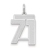 14kw-medium-satin-number-71-charm-SolomonJeweler-Wichita-KS-CustomJewelry