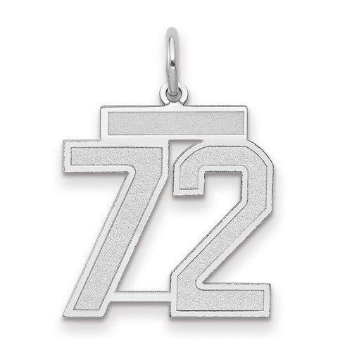 14kw-medium-satin-number-72-charm-SolomonJeweler-Wichita-KS-CustomJewelry