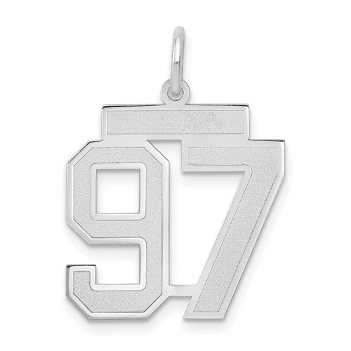14kw-medium-satin-number-97-charm-SolomonJeweler-Wichita-KS-CustomJewelry