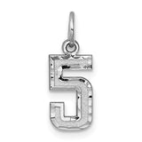 14kw-small-brushed-diamond-cut-number-5-charm-SolomonJeweler-Wichita-KS-CustomJewelry