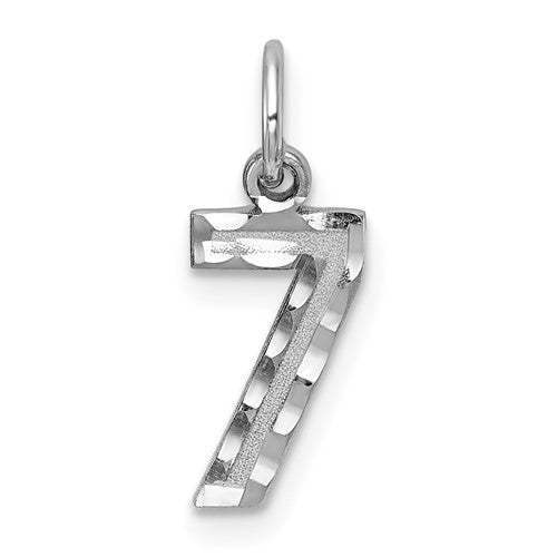 14kw-small-brushed-diamond-cut-number-7-charm-SolomonJeweler-Wichita-KS-CustomJewelry
