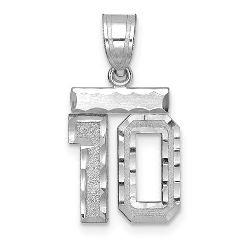 14kw-small-brushed-diamond-cut-number-10-charm-SolomonJeweler-Wichita-KS-CustomJewelry