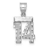 14kw-small-brushed-diamond-cut-number-14-charm-SolomonJeweler-Wichita-KS-CustomJewelry