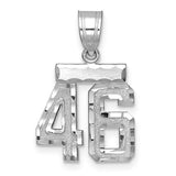 14kw-small-brushed-diamond-cut-number-46-charm-SolomonJeweler-Wichita-KS-CustomJewelry
