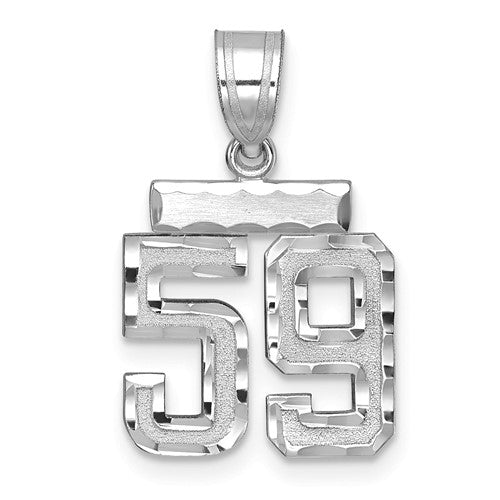 14kw-small-brushed-diamond-cut-number-59-charm-SolomonJeweler-Wichita-KS-CustomJewelry