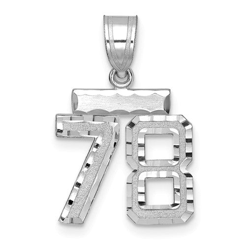 14kw-small-brushed-diamond-cut-number-78-charm-SolomonJeweler-Wichita-KS-CustomJewelry