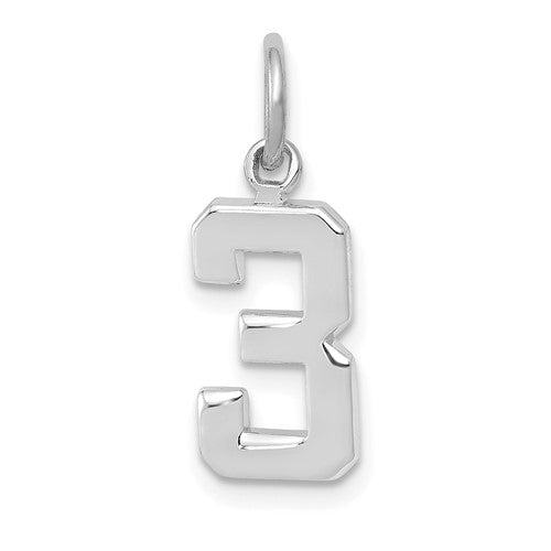 14kw-small-polished-number-3-charm-SolomonJeweler-Wichita-KS-CustomJewelry