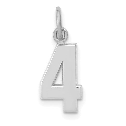 14kw-small-polished-number-4-charm-SolomonJeweler-Wichita-KS-CustomJewelry