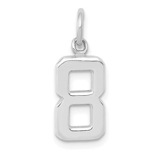 14kw-small-polished-number-8-charm-SolomonJeweler-Wichita-KS-CustomJewelry