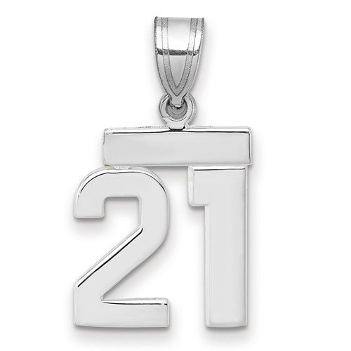 14kw-small-polished-number-21-charm-SolomonJeweler-Wichita-KS-CustomJewelry