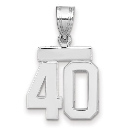 14kw-small-polished-number-40-charm-SolomonJeweler-Wichita-KS-CustomJewelry