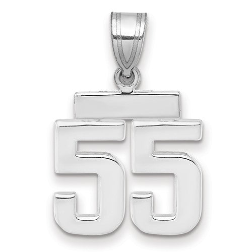 14kw-small-polished-number-55-charm-SolomonJeweler-Wichita-KS-CustomJewelry