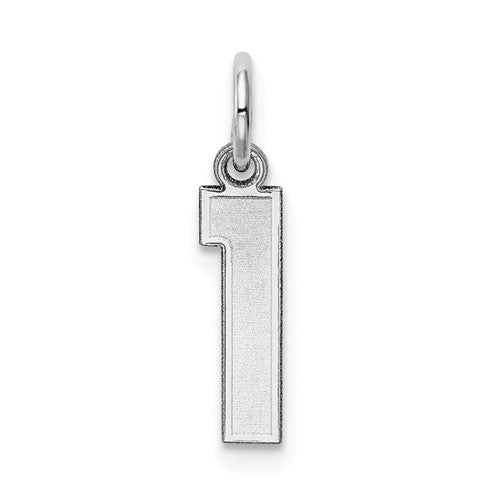 14kw-small-satin-number-1-charm-SolomonJeweler-Wichita-KS-CustomJewelry