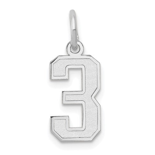 14kw-small-satin-number-3-charm-SolomonJeweler-Wichita-KS-CustomJewelry