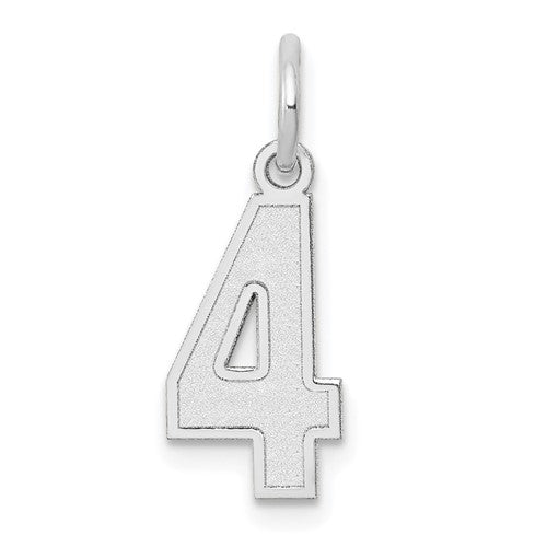 14kw-small-satin-number-4-charm-SolomonJeweler-Wichita-KS-CustomJewelry