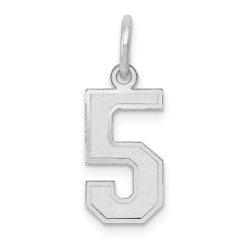 14kw-small-satin-number-5-charm-SolomonJeweler-Wichita-KS-CustomJewelry