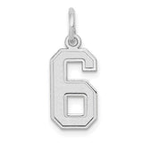 14kw-small-satin-number-6-charm-SolomonJeweler-Wichita-KS-CustomJewelry