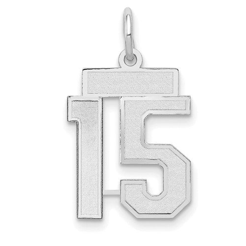 14kw-small-satin-number-15-charm-SolomonJeweler-Wichita-KS-CustomJewelry