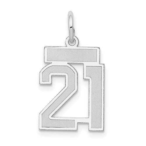 14kw-small-satin-number-21-charm-SolomonJeweler-Wichita-KS-CustomJewelry