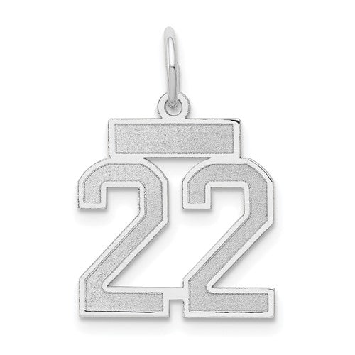 14kw-small-satin-number-22-charm-SolomonJeweler-Wichita-KS-CustomJewelry