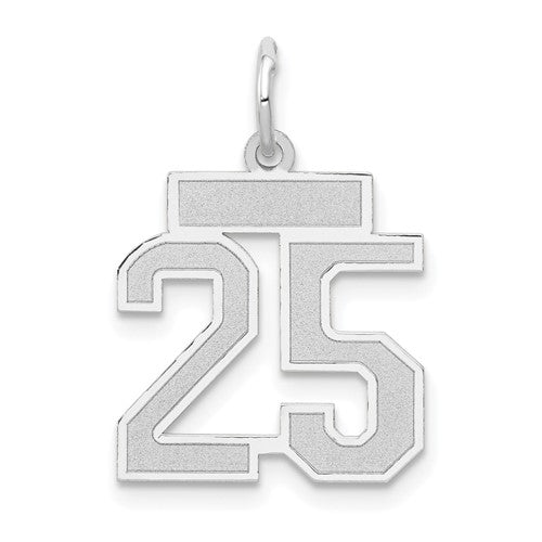 14kw-small-satin-number-25-charm-SolomonJeweler-Wichita-KS-CustomJewelry
