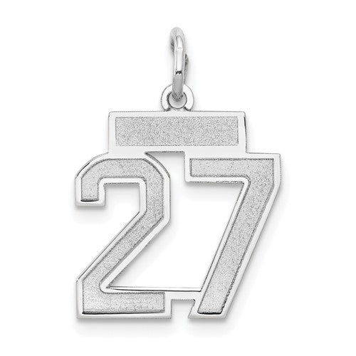 14kw-small-satin-number-27-charm-SolomonJeweler-Wichita-KS-CustomJewelry