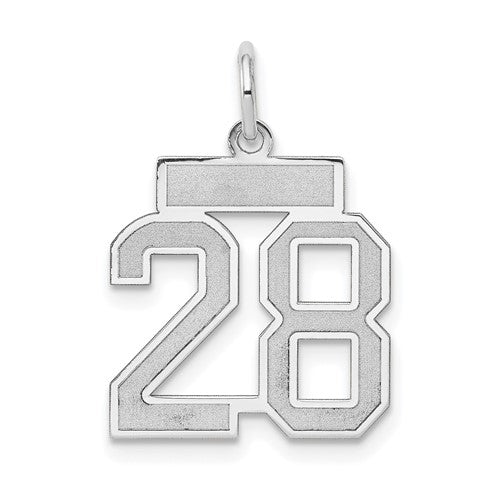 14kw-small-satin-number-28-charm-SolomonJeweler-Wichita-KS-CustomJewelry