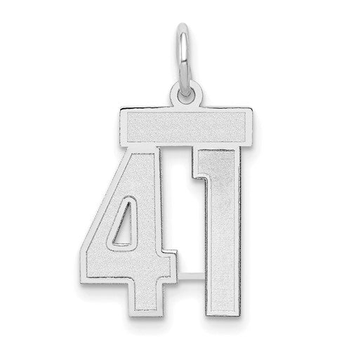 14kw-small-satin-number-41-charm-SolomonJeweler-Wichita-KS-CustomJewelry
