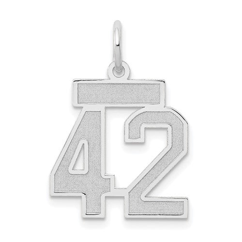 14kw-small-satin-number-42-charm-SolomonJeweler-Wichita-KS-CustomJewelry
