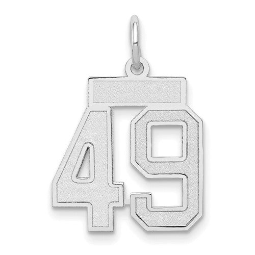 14kw-small-satin-number-49-charm-SolomonJeweler-Wichita-KS-CustomJewelry
