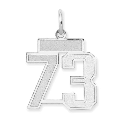 14kw-small-satin-number-73-charm-SolomonJeweler-Wichita-KS-CustomJewelry