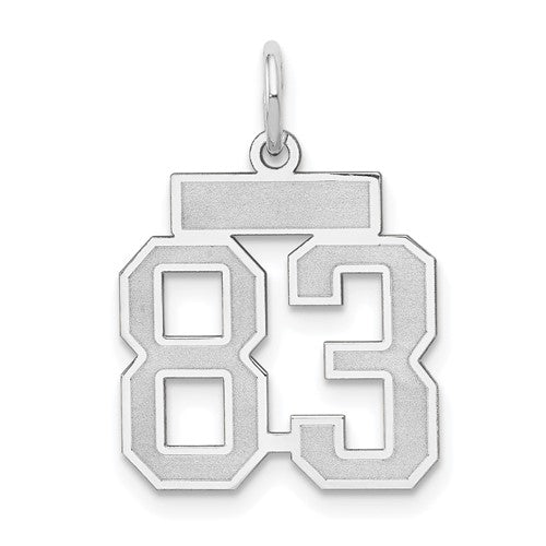 14kw-small-satin-number-83-charm-SolomonJeweler-Wichita-KS-CustomJewelry