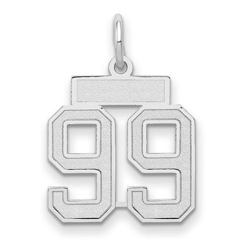 14kw-small-satin-number-99-charm-SolomonJeweler-Wichita-KS-CustomJewelry