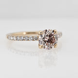 1.30 Ctw Fancy Pink Round Lab Grown Diamond Engagement Ring