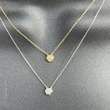 1/10 CT. T.W. Bezel Set Round Diamond Necklace in 18K Gold