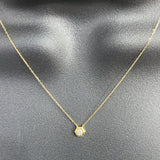 1/10 CT. T.W. Bezel Set Round Diamond Necklace in 18K Gold