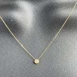 1/10 CT. T.W. Bezel Set Round Diamond Necklace in 18K Gold