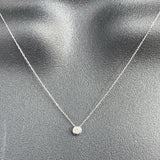 1/10 CT. T.W. Bezel Set Round Diamond Necklace in 18K Gold