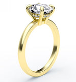 1.10 Ctw Hidden Halo Oval Cut Lab Diamond Solitaire Engagement Ring (VS1-F)