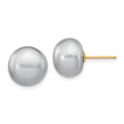 14k-10-11mm-grey-button-fw-cultured-pearl-stud-post-earrings-SolomonJeweler-Wichita-KS-CustomJewelry