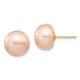 14k-10-11mm-pink-button-fw-cultured-pearl-stud-post-earrings-SolomonJeweler-Wichita-KS-CustomJewelry