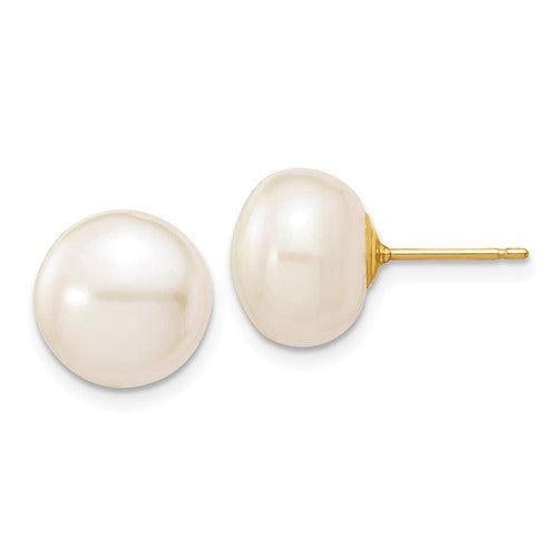 14k-10-11mm-white-button-freshwater-cultured-pearl-stud-post-earrings-SolomonJeweler-Wichita-KS-CustomJewelry