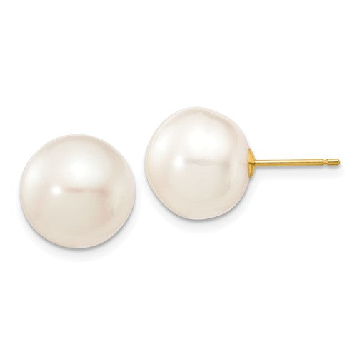 14k-11-12mm-white-button-freshwater-cultured-pearl-stud-post-earrings-SolomonJeweler-Wichita-KS-CustomJewelry