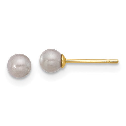 14k-3-4mm-round-grey-freshwater-cultured-pearl-post-earrings-SolomonJeweler-Wichita-KS-CustomJewelry