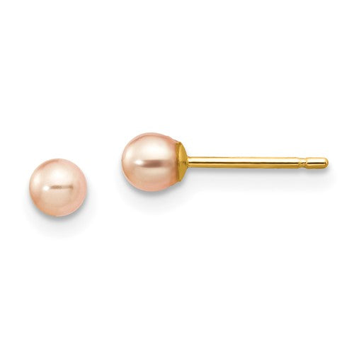 14k-3-4mm-pink-round-freshwater-cultured-pearl-stud-post-earrings-SolomonJeweler-Wichita-KS-CustomJewelry