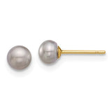 14k-4-5mm-grey-button-fwc-pearl-stud-post-earrings-SolomonJeweler-Wichita-KS-CustomJewelry