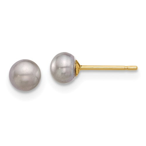 14k-4-5mm-grey-button-fwc-pearl-stud-post-earrings-SolomonJeweler-Wichita-KS-CustomJewelry