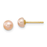 14k-4-5mm-pink-fw-cultured-button-pearl-stud-post-earrings-SolomonJeweler-Wichita-KS-CustomJewelry