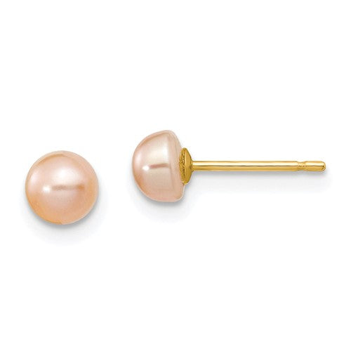 14k-4-5mm-pink-fw-cultured-button-pearl-stud-post-earrings-SolomonJeweler-Wichita-KS-CustomJewelry