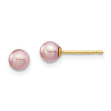 14k-4-5mm-purple-round-freshwater-cultured-pearl-stud-post-earrings-SolomonJeweler-Wichita-KS-CustomJewelry